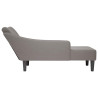 Chaise longue con reposabrazos derecho tela color topo 5