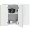 Mueble de cocina esquina pared Porto roble artesanal 1