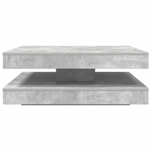 Mesa de centro giratoria 360 grados gris hormigón 90x90x34.5 cm M 5