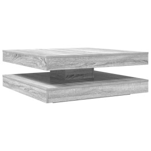 Mesa de centro rotativa a 360 graus 90x90x34.5 cm sonoma cinza H