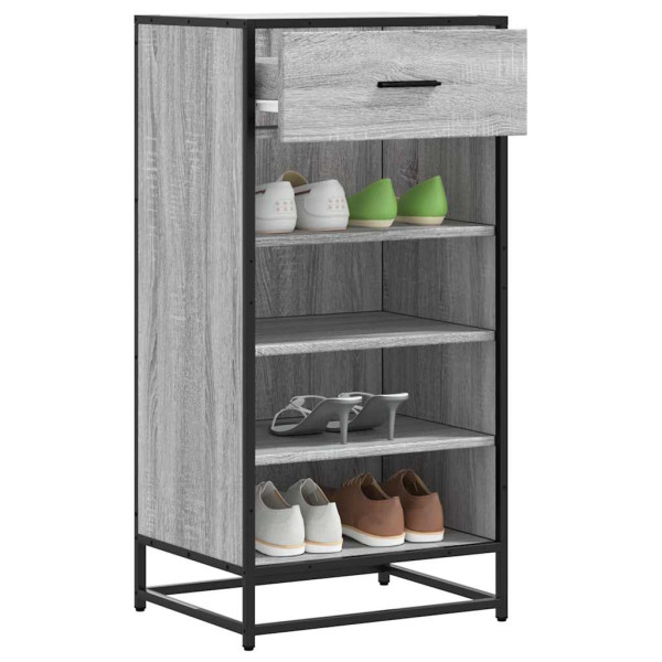 Mueble zapatero madera contrachapada gris sonoma 48x38x97.5 cm D