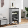 Mueble zapatero madera contrachapada gris sonoma 48x38x97.5 cm 3