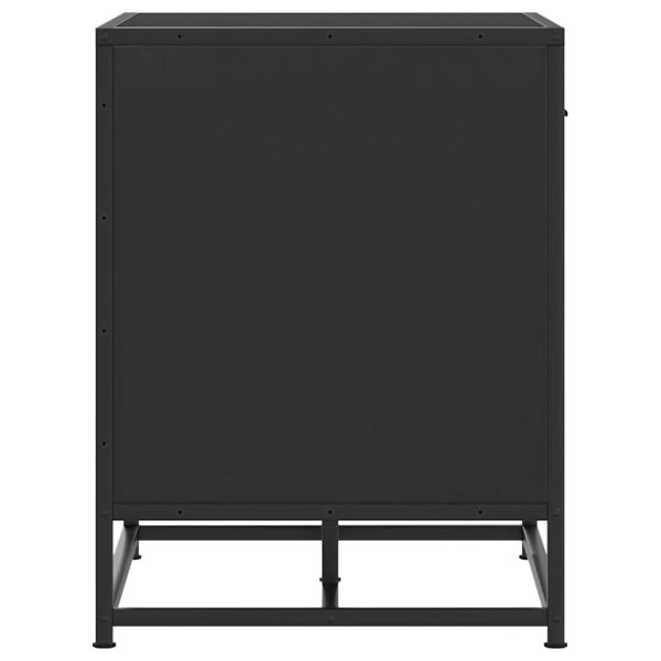 Banco para calçado 60x40x53.5 cm madeira e metal preto M 5