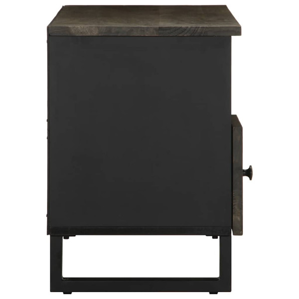 Móvel de TV 100x33x46 cm madeira de mangueira maciça preto M 4