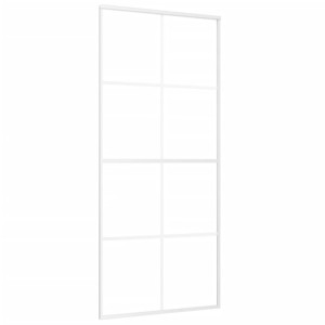 Porta deslizante em vidro ESG e alumínio 90x205 cm branco H