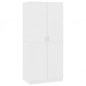 Armario de madera contrachapada blanco 80x52x180 cm H