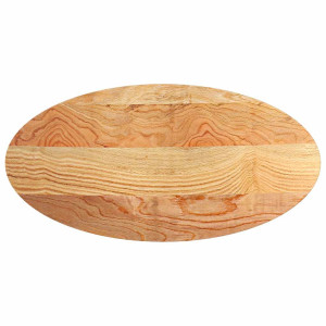 Tampo de mesa 120x60x2 cm carvalho maciça oval castanho-claro H