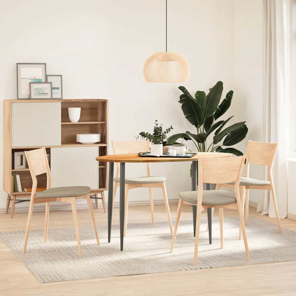 Tablero de mesa ovalado madera maciza de roble 120x60x2 cm M 3