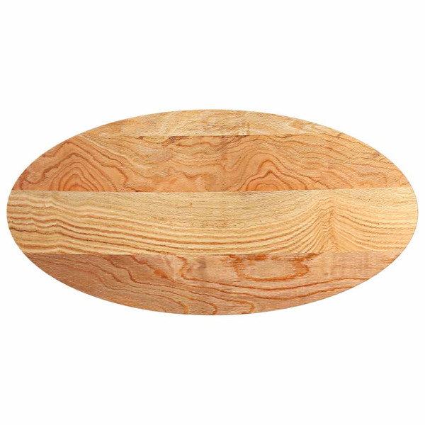 Tampo de mesa 120x60x4 cm carvalho maciça oval castanho-claro M 2