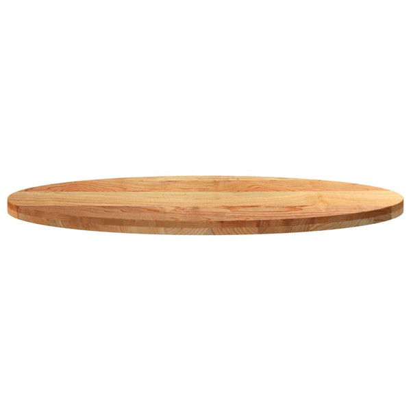 Tablero de mesa ovalado madera maciza de roble 120x60x4 cm M 5