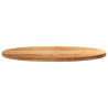 Tampo de mesa 120x60x4 cm carvalho maciça oval castanho-claro 5