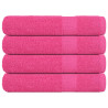 Toalhas 4 pcs 100x200 cm 360 gsm 100% algodão rosa 1