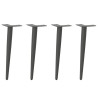 Pés para mesa de centro formato cônico 4 peças antracite 30-31 cm aço 1