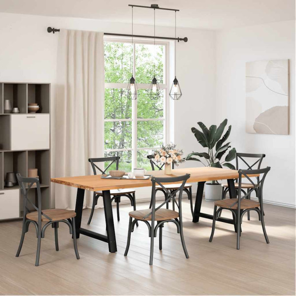 Patas de mesa de centro forma A 2uds acero negro 90x(72-73) cm M 2