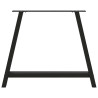 Patas de mesa de centro forma A 2uds acero negro 90x(72-73) cm 5