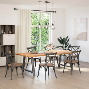 Patas de mesa centro forma A 2uds acero antracita 90x(72-73) cm H