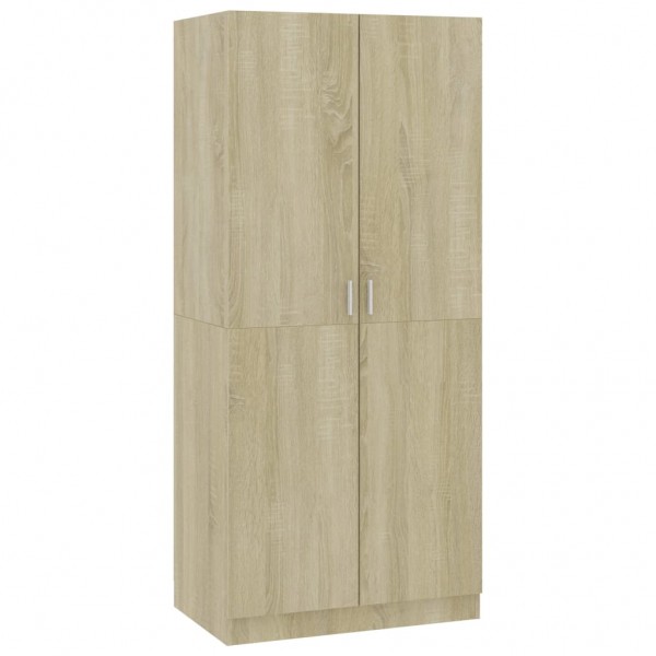 Armario de madera contrachapada roble Sonoma 80x52x180 cm D