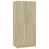 Armario de madera contrachapada roble Sonoma 80x52x180 cm 1