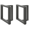 Patas de mesa de centro en forma de T 2 uds antracita acero 1