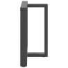 Pés para mesa de jantar em forma de T. 2 peças. antracite. 70x35x(72-73) cm. aço 4