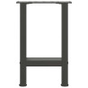 Pés para mesa de centro antracite 2 peças 38x(42-43) cm aço 5