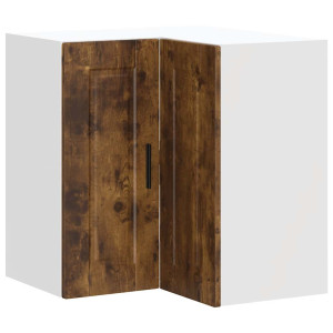 Mueble de cocina esquina pared Porto roble ahumado H