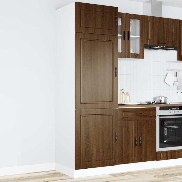 Mueble de cocina Porto de madera contrachapada roble marrón D