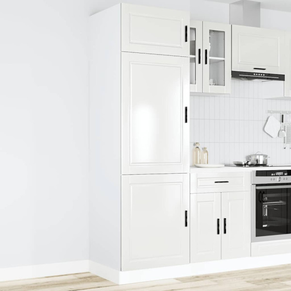 Mueble de cocina Porto madera contrachapada blanco brillante D