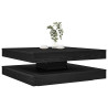 Mesa de centro giratória 360 graus carvalho preto 90x90x34.5 cm 1