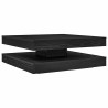 Mesa de centro giratoria 360 grados roble negro 90x90x34.5 cm 2