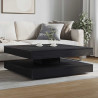 Mesa de centro giratoria 360 grados roble negro 90x90x34.5 cm 3