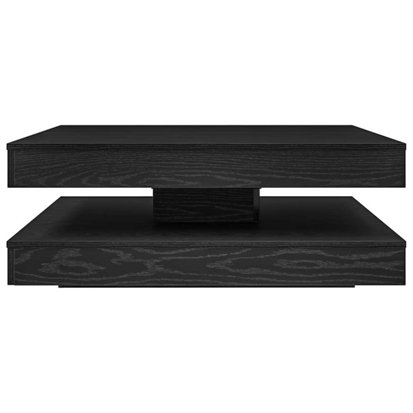 Mesa de centro giratoria 360 grados roble negro 90x90x34.5 cm M 5