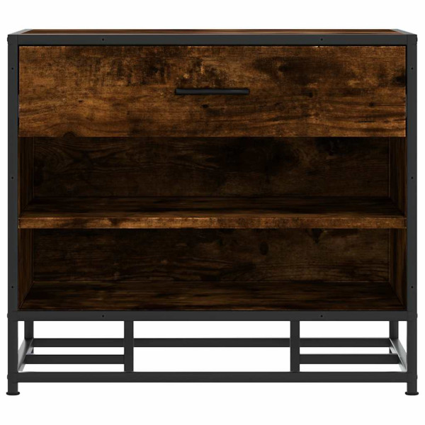 Banco zapatero madera de ingeniería roble ahumado 60x40x53.5 cm M 4