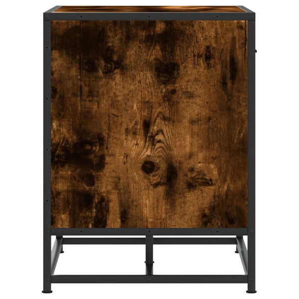 Banco zapatero madera de ingeniería roble ahumado 60x40x53.5 cm M 5