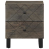 Mesitas de noche 2 uds madera maciza de mango negro 40x33x46 cm 4