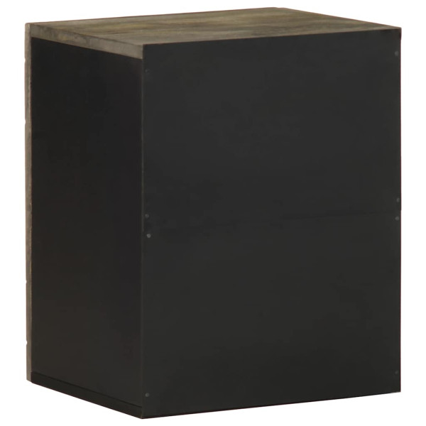 Mueble de baño de pared de madera maciza mango negro 38x33x48cm M 5