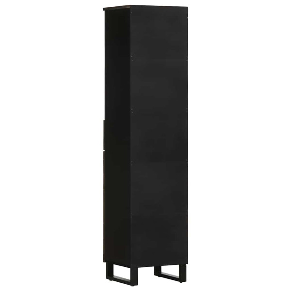 Mueble de baño de madera maciza de mango negro 38x33x160 cm M 5