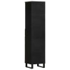 Mueble de baño de madera maciza de mango negro 38x33x160 cm 5