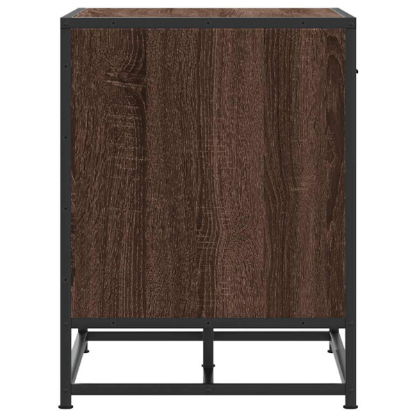 Banco zapatero madera de ingeniería roble marrón 60x40x53.5 cm M 5