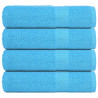 Toalhas de chuveiro 4 uds 100% algodão turquesa 70x140 cm 360 gsm 1