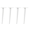 Pés para mesa de centro formato cônico 4 peças branco 42-43 cm aço 1