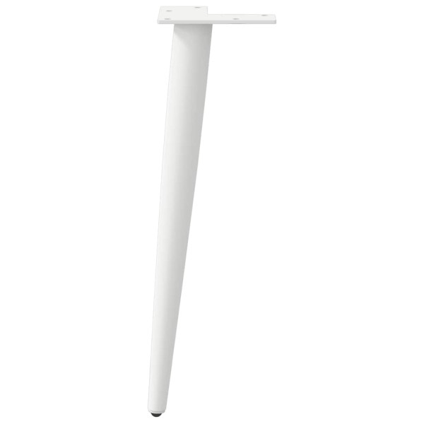 Patas para mesa de centro cónicas 4 uds acero blanco 42-43 cm M 5