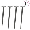 Pés de mesa de console formato cônico 4 peças antracite 72-73 cm aço 3