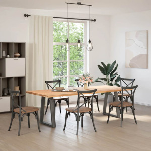 Pés para mesa de jantar em formato de V. 2 peças. antracite. 60x(72-73.3) cm. aço H