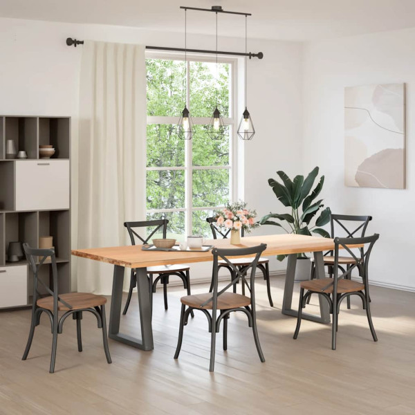 Pés para mesa de jantar em formato de V. 2 peças. antracite. 60x(72-73.3) cm. aço M 2