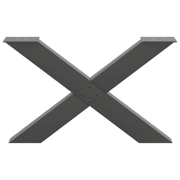 Patas para mesa de centro en forma de X 2 uds antracita acero M 5