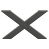 Patas para mesa de centro en forma de X 2 uds antracita acero 5
