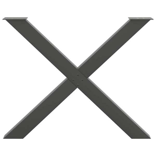 Patas para mesa de comedor en forma de X 3 uds antracita acero M 5