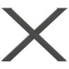 Patas para mesa de comedor en forma de X 3 uds antracita acero 5