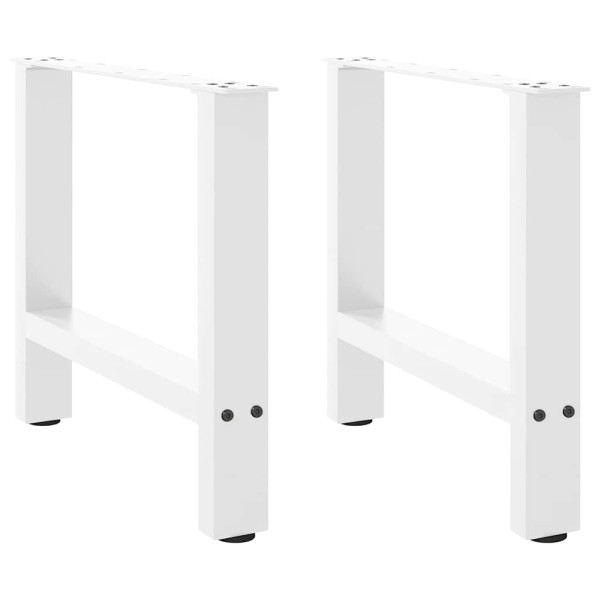 Patas de mesa de centro acero blanco 2 uds 60x(42-43) cm D